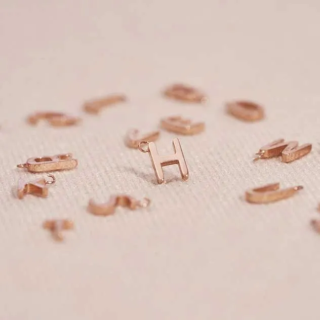 [14K Gold] Monica Letter Chain Ring - YELLOW GOLD