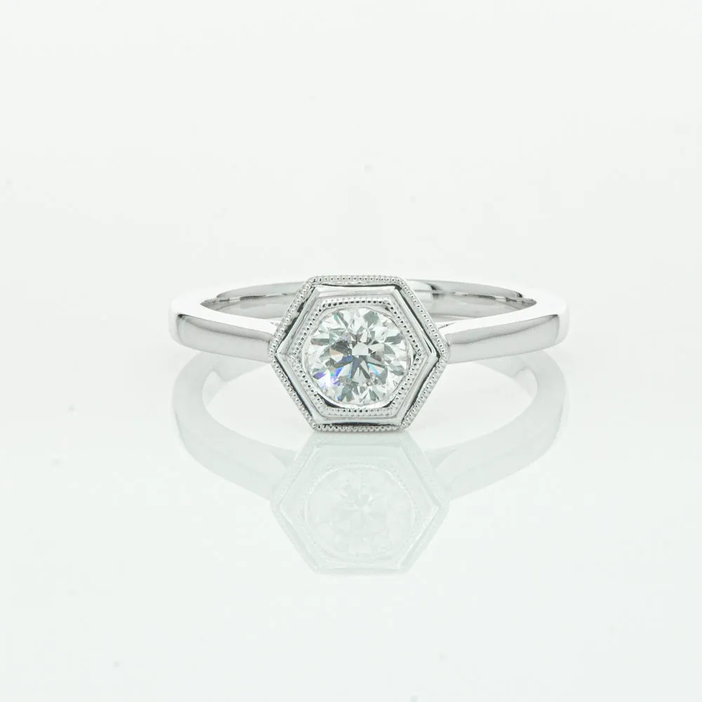 18ct White Gold .51ct Diamond Windsor Ring