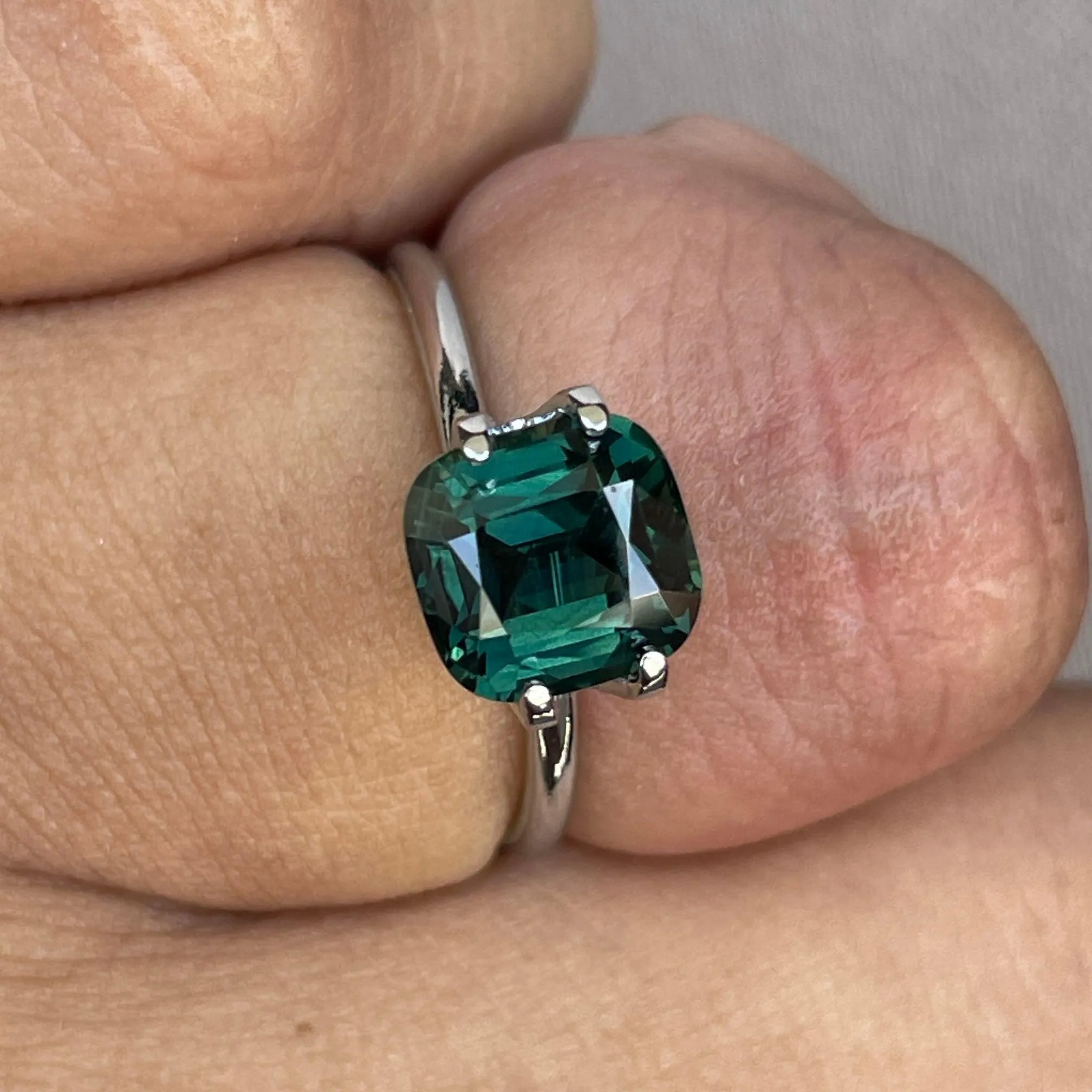3.04 Green Natural Sapphire, Emerald Green Sapphire, Teal Green Sapphire, Genuine Mined. Lowest Price on Natural Green Sapphire, Madagascar
