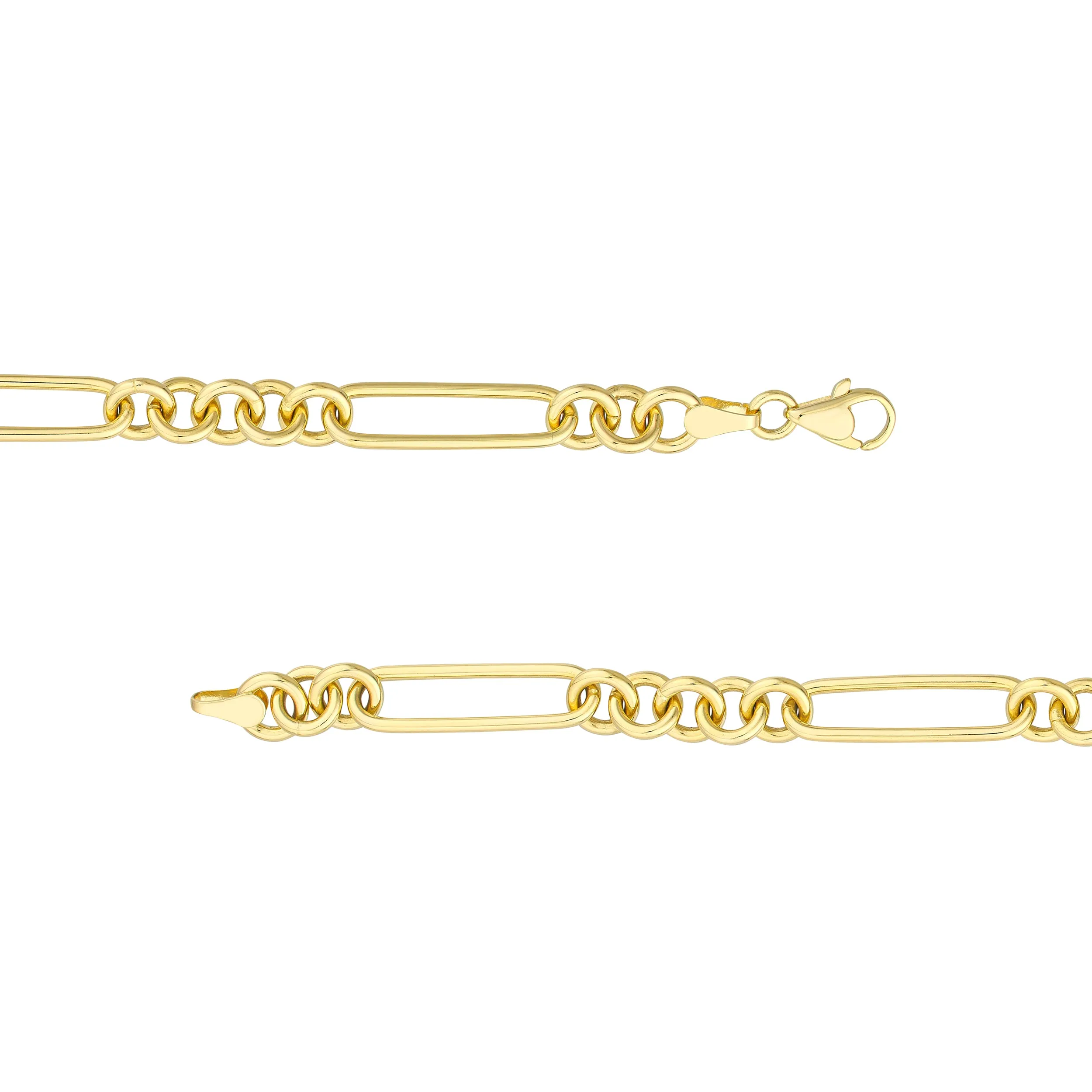 5 1 Round Paper Clip 150 Chain Bracelet with Pear Shape Lock