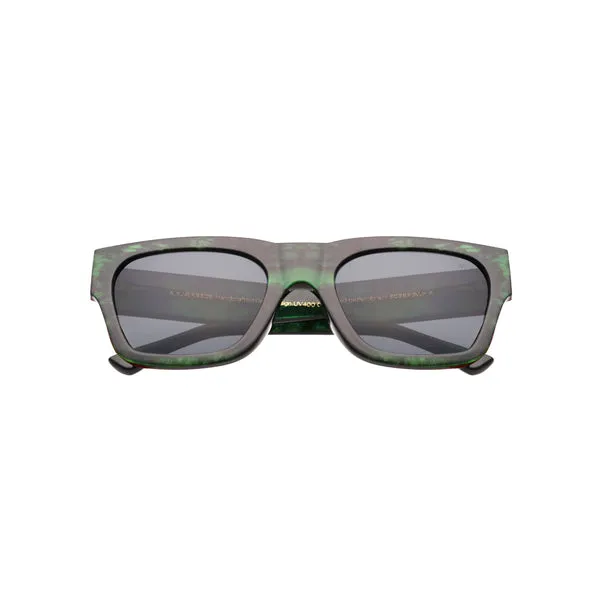 A Kjaerbede Agnes Sunglasses - Green Marble Transparent