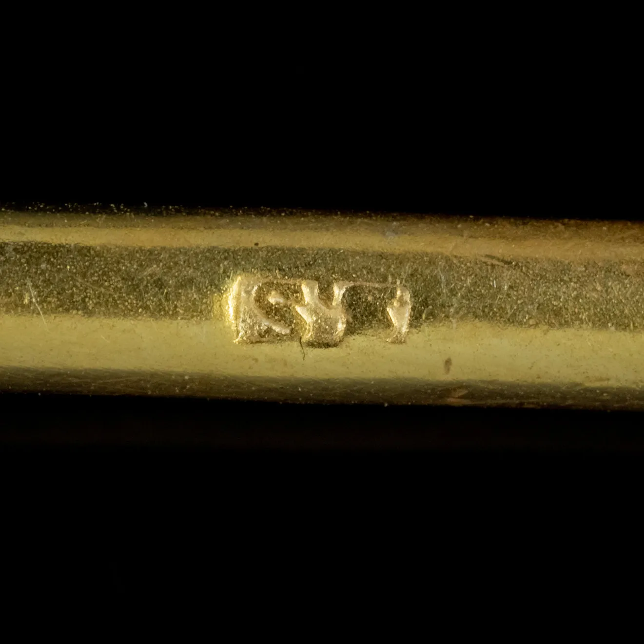 Antique Victorian Albert Chain 18Ct Gold On Sterling Silver Circa 1900