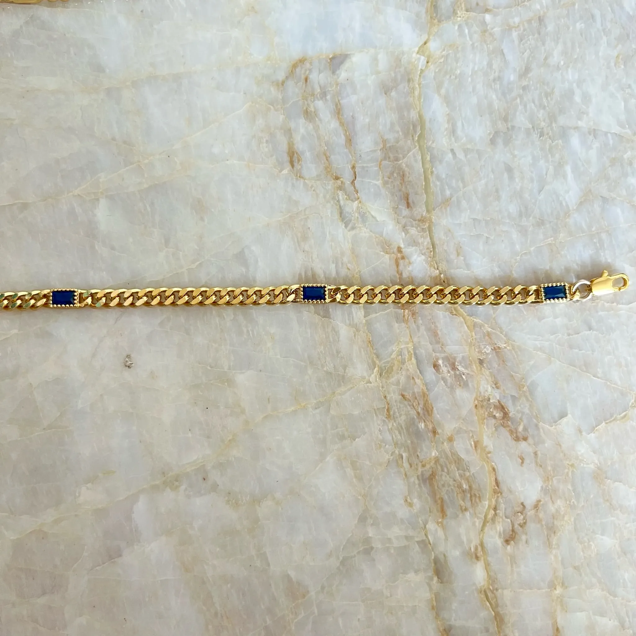Bejeweled Curb Chain Bracelet