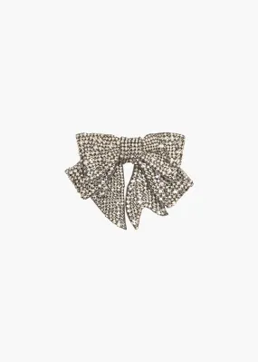 Belle Bow Barrette -- Crystal