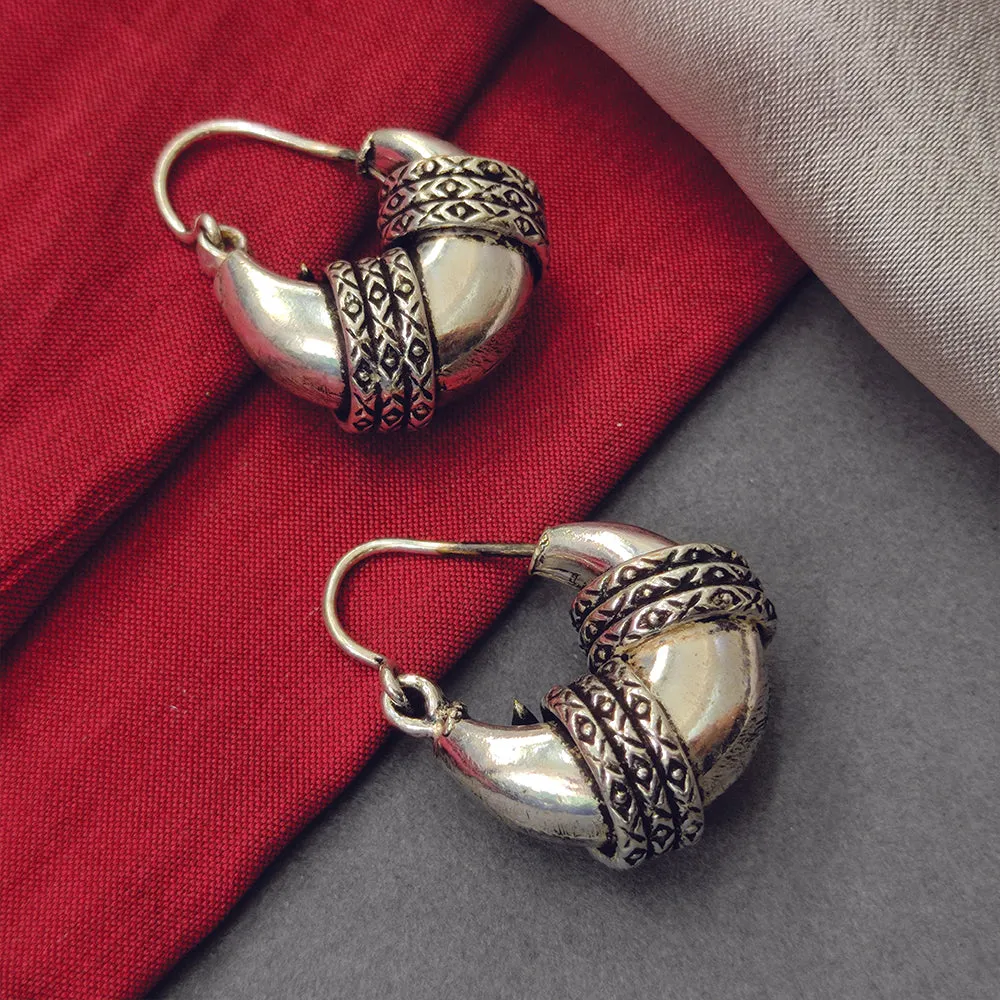 Bhavi Jewels Silver Plated Bali Earrings
