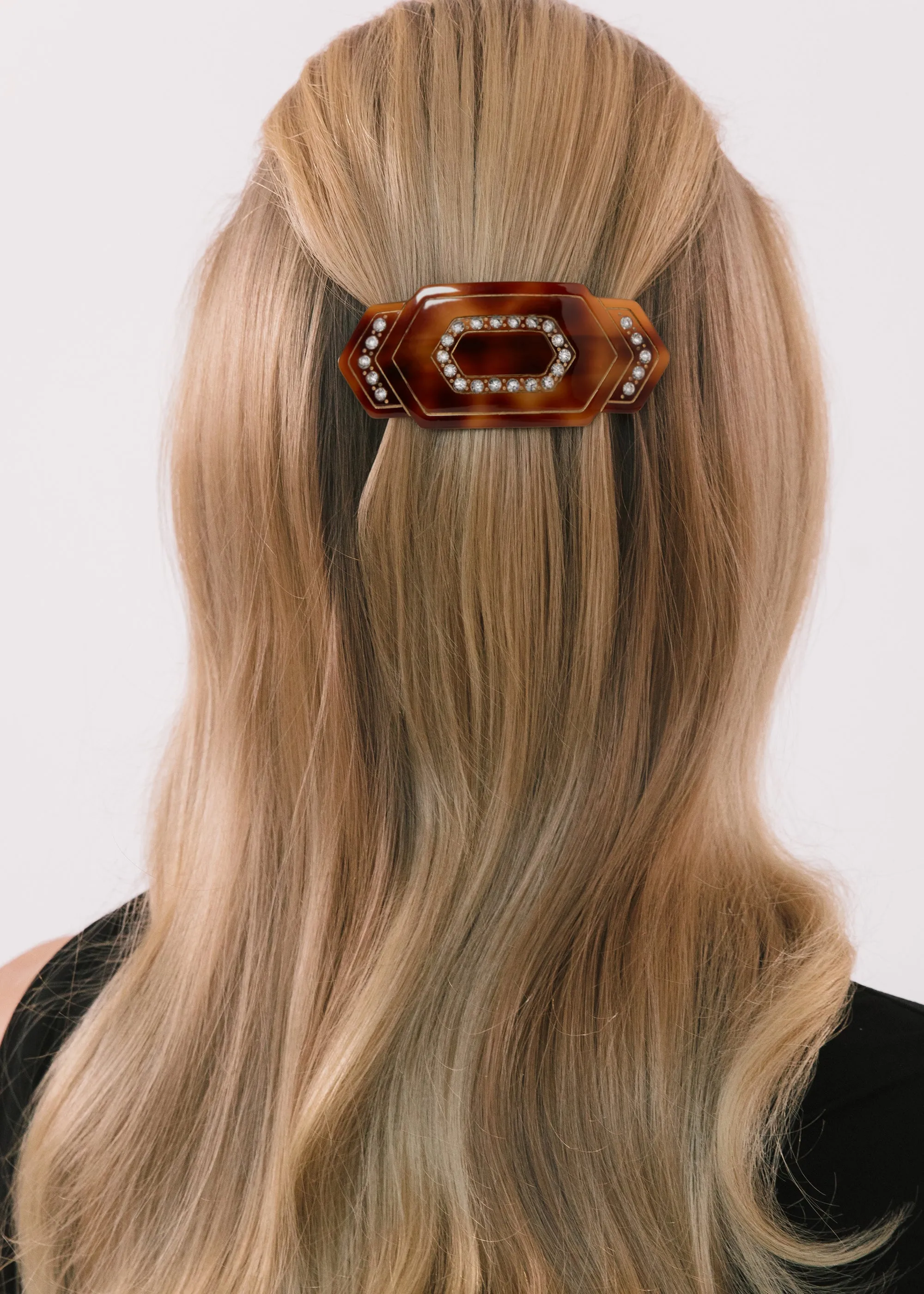 Camille Vintage French Barrette -- Tortoise