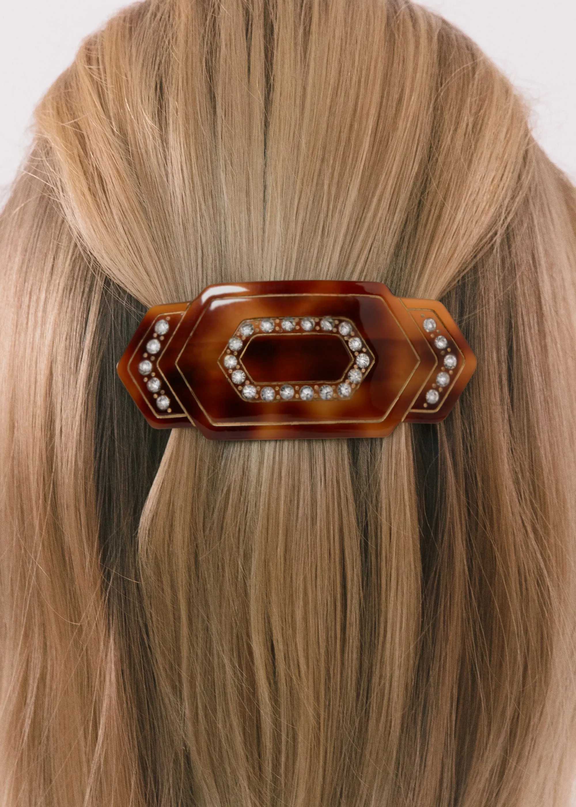 Camille Vintage French Barrette -- Tortoise