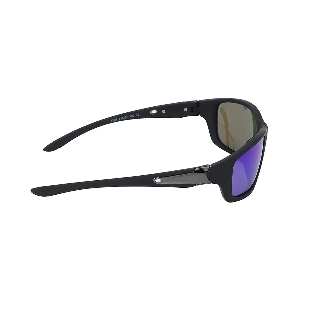 Carlton London Premium Black Toned Polarised And Uv Protected Lens Sports Sunglasses For Men