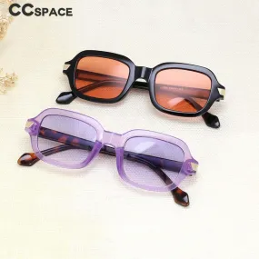 CCspace Unisex Full Rim Square Resin Alloy Frame Punk Sunglasses 54401