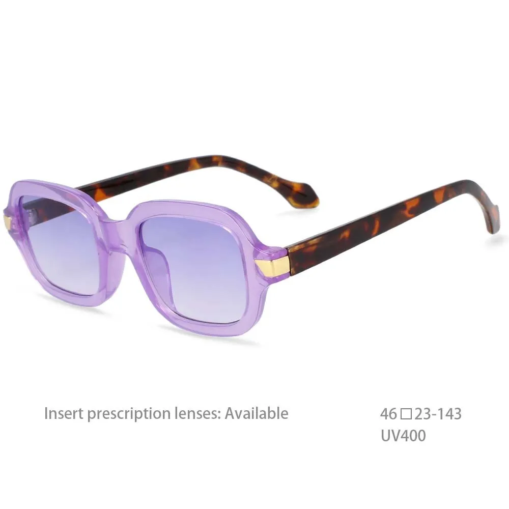CCspace Unisex Full Rim Square Resin Alloy Frame Punk Sunglasses 54401