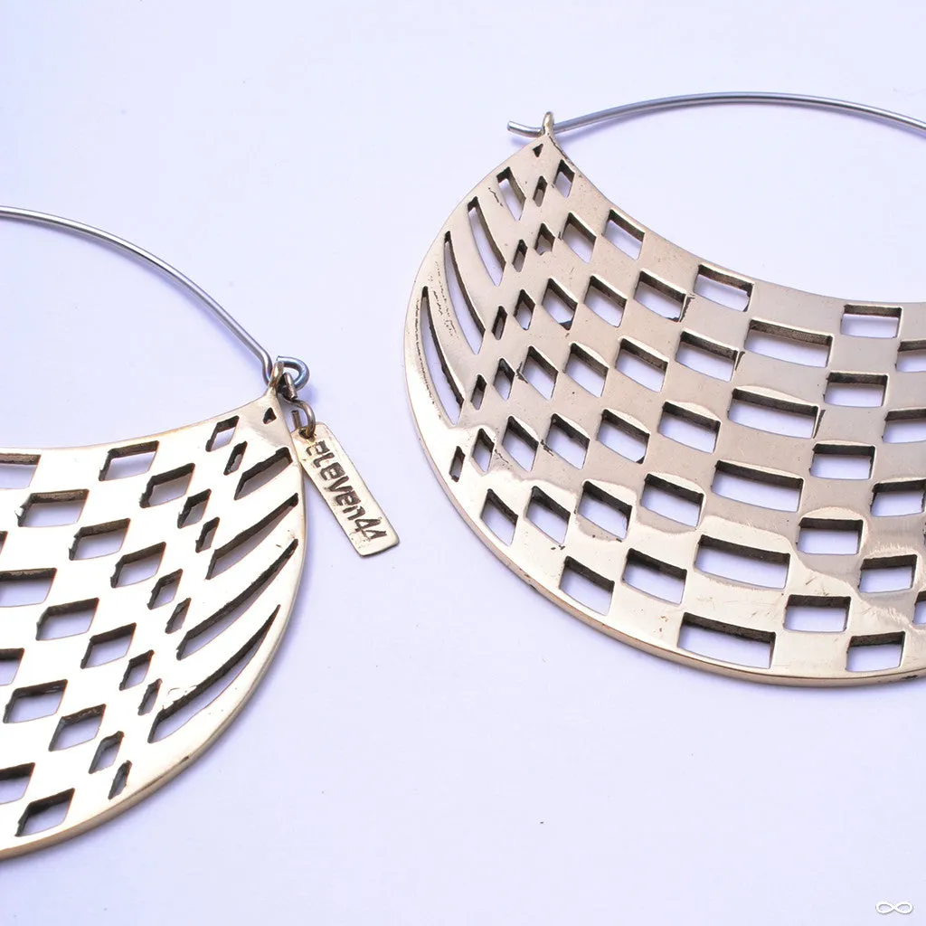 Checkers Hoop Earrings from Eleven44