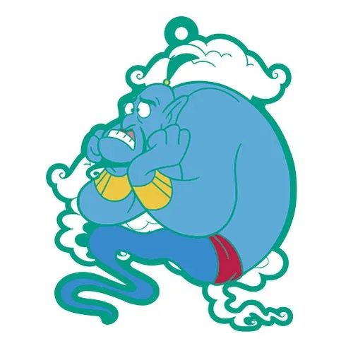 Disney Aladdin Genie Laser Cut Rubber Mascot Key Chain