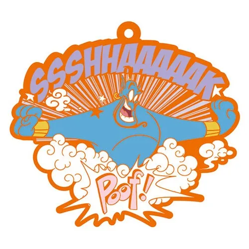 Disney Aladdin Genie Laser Cut Rubber Mascot Key Chain