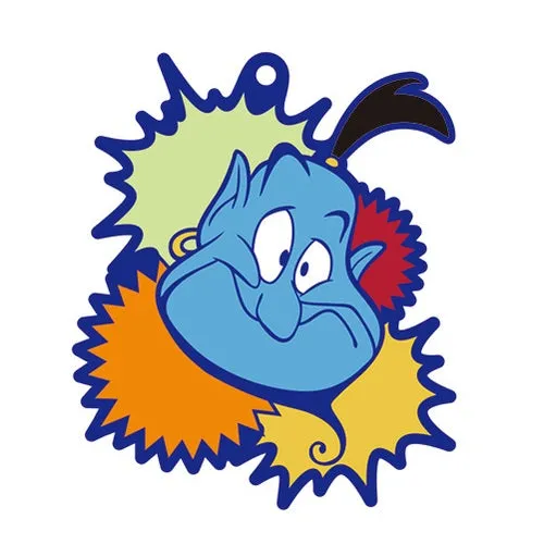 Disney Aladdin Genie Laser Cut Rubber Mascot Key Chain