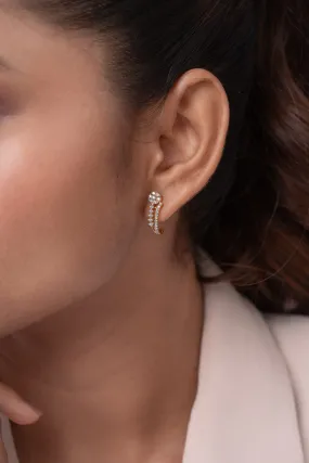 Ella Silver Hoop Earrings | 22KT Gold Vermeil