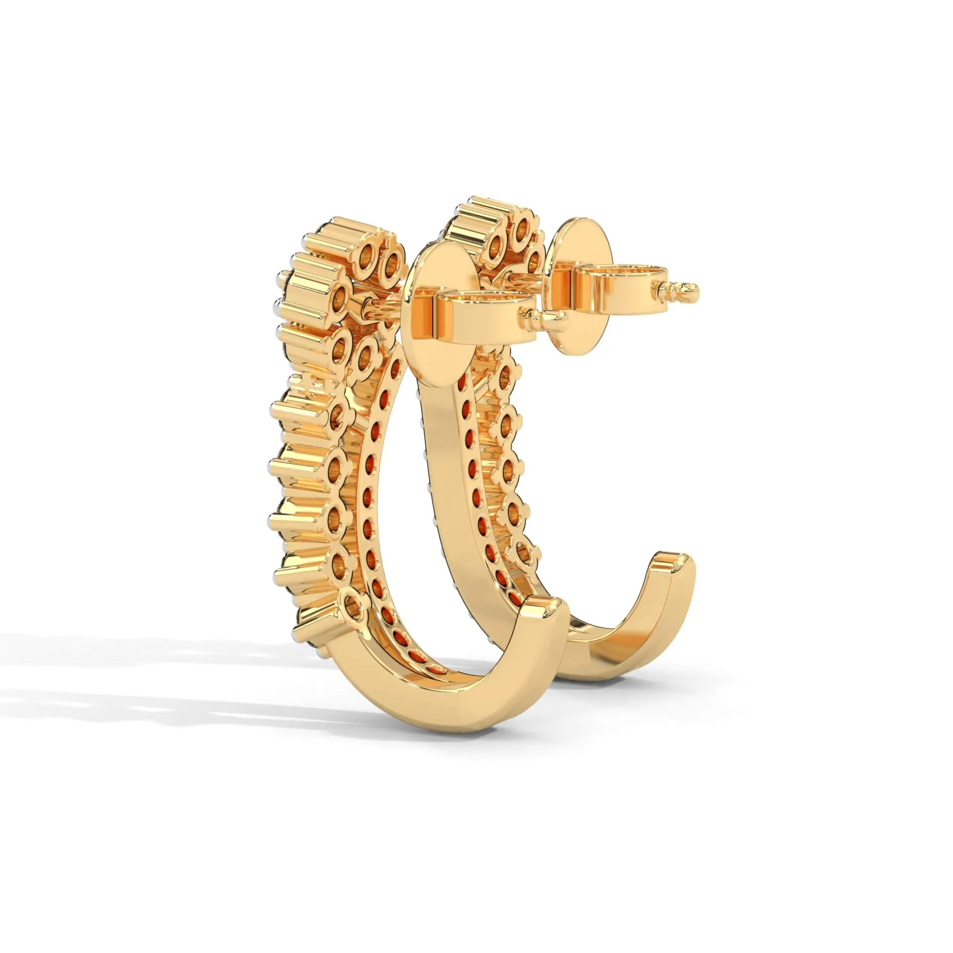 Ella Silver Hoop Earrings | 22KT Gold Vermeil