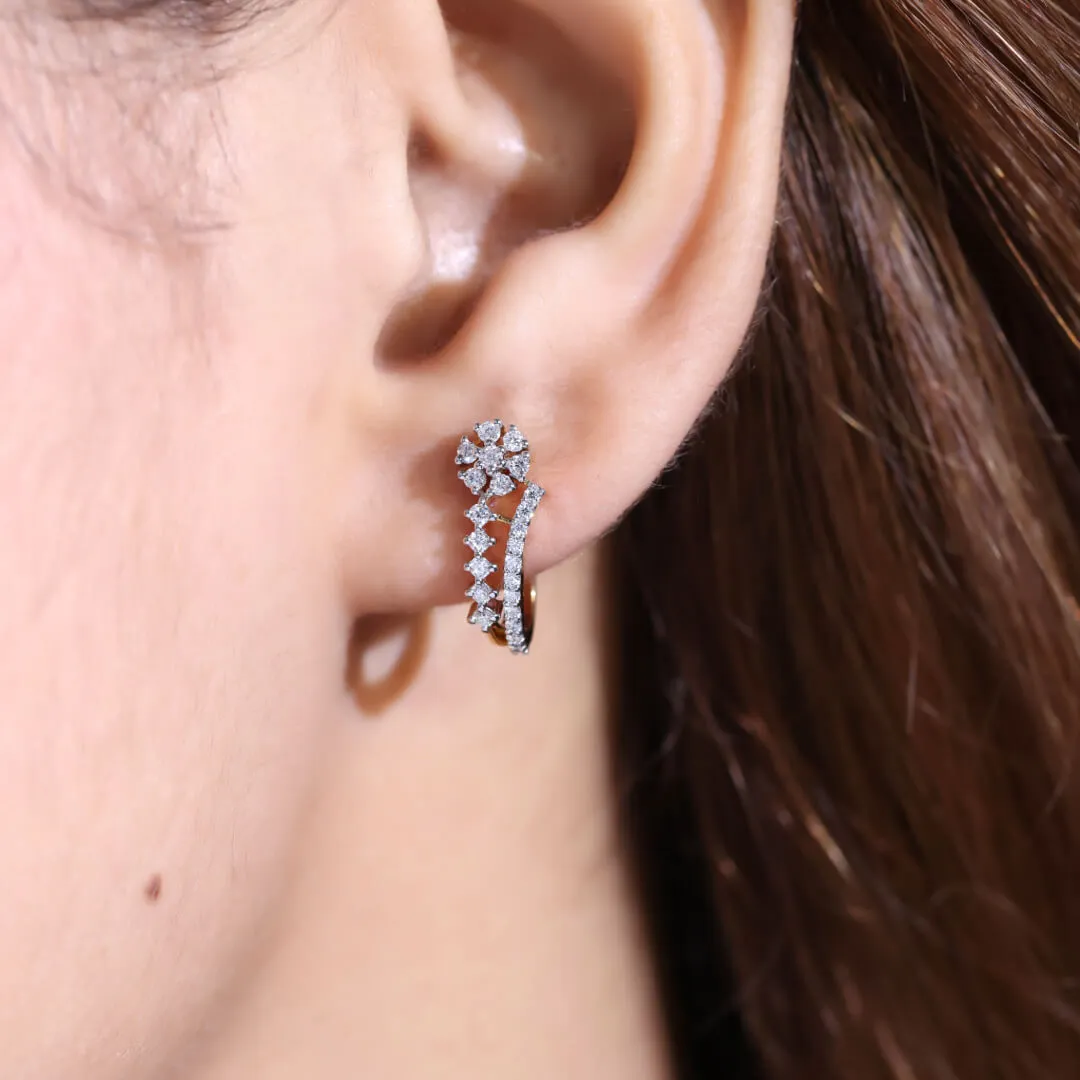 Ella Silver Hoop Earrings | 22KT Gold Vermeil