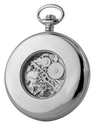 Filagree Skeleton Chrome Pocket Watch CHR1052