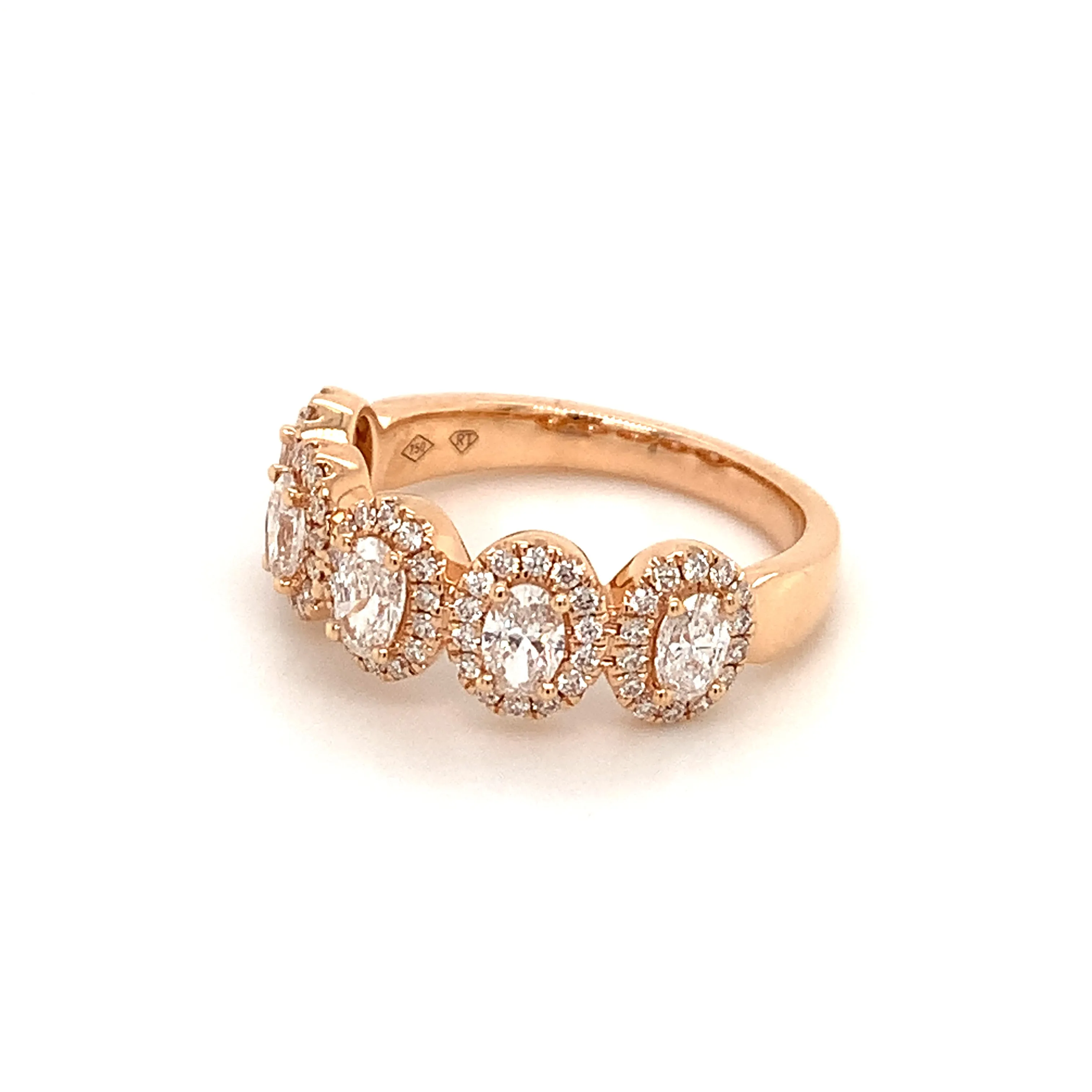 Five Stone Oval Cut Anniversary Eternity Ring 1.11ct tw