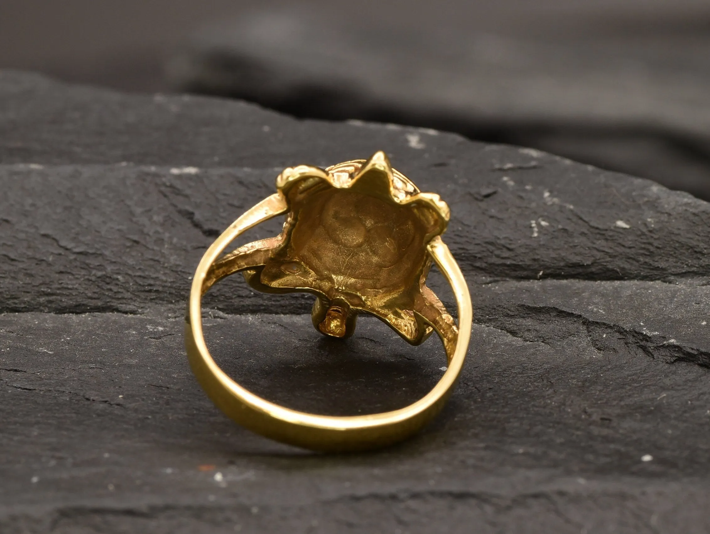Gold Turtle Ring - Small Turtle Ring, Animal Lover Ring
