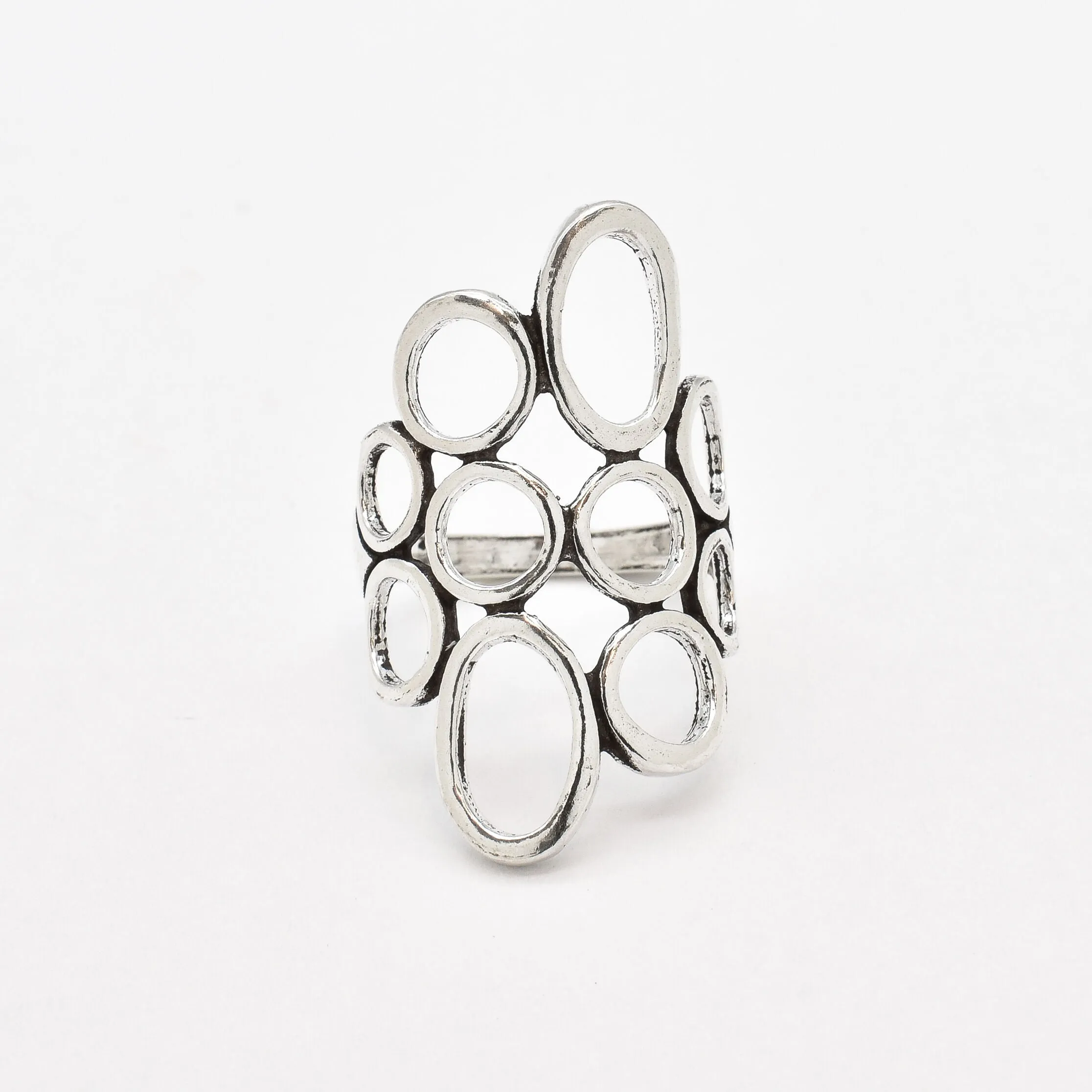 Large Bubble Ring - Artistic Silver Ring - Statement Silver Ring