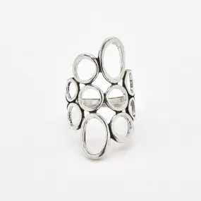 Large Bubble Ring - Artistic Silver Ring - Statement Silver Ring