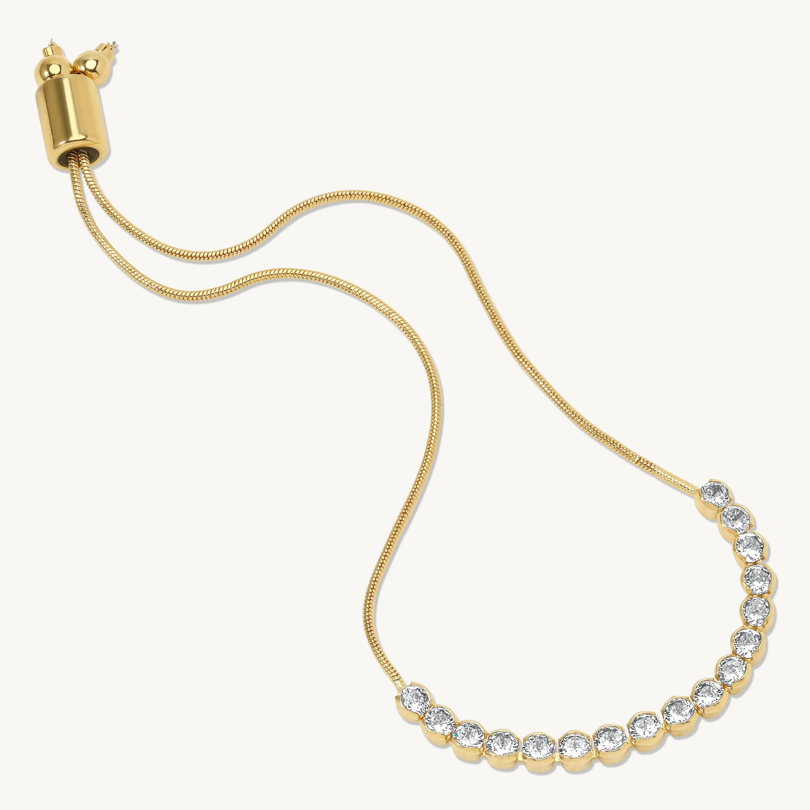 Marta Adjustable Bezel Set Tennis Bracelet