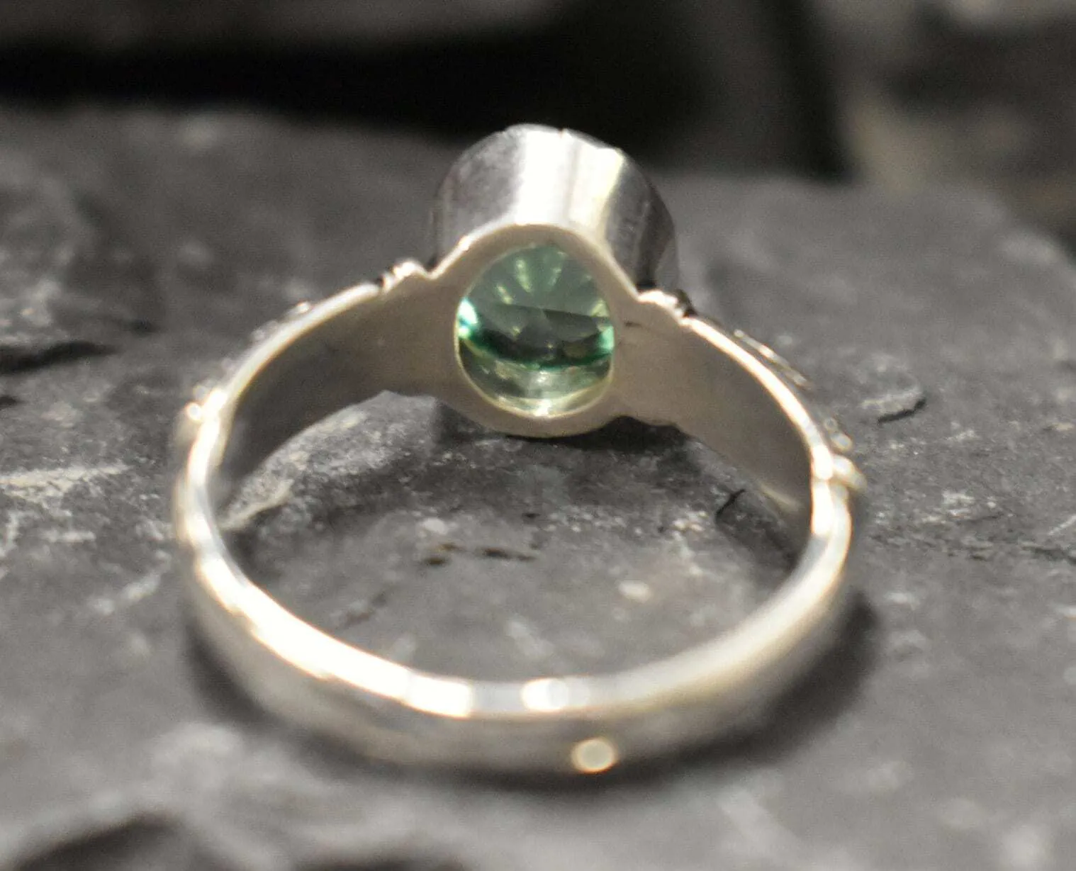 Mint Emerald Ring - Green Tribal Ring - Vintage Boho Ring