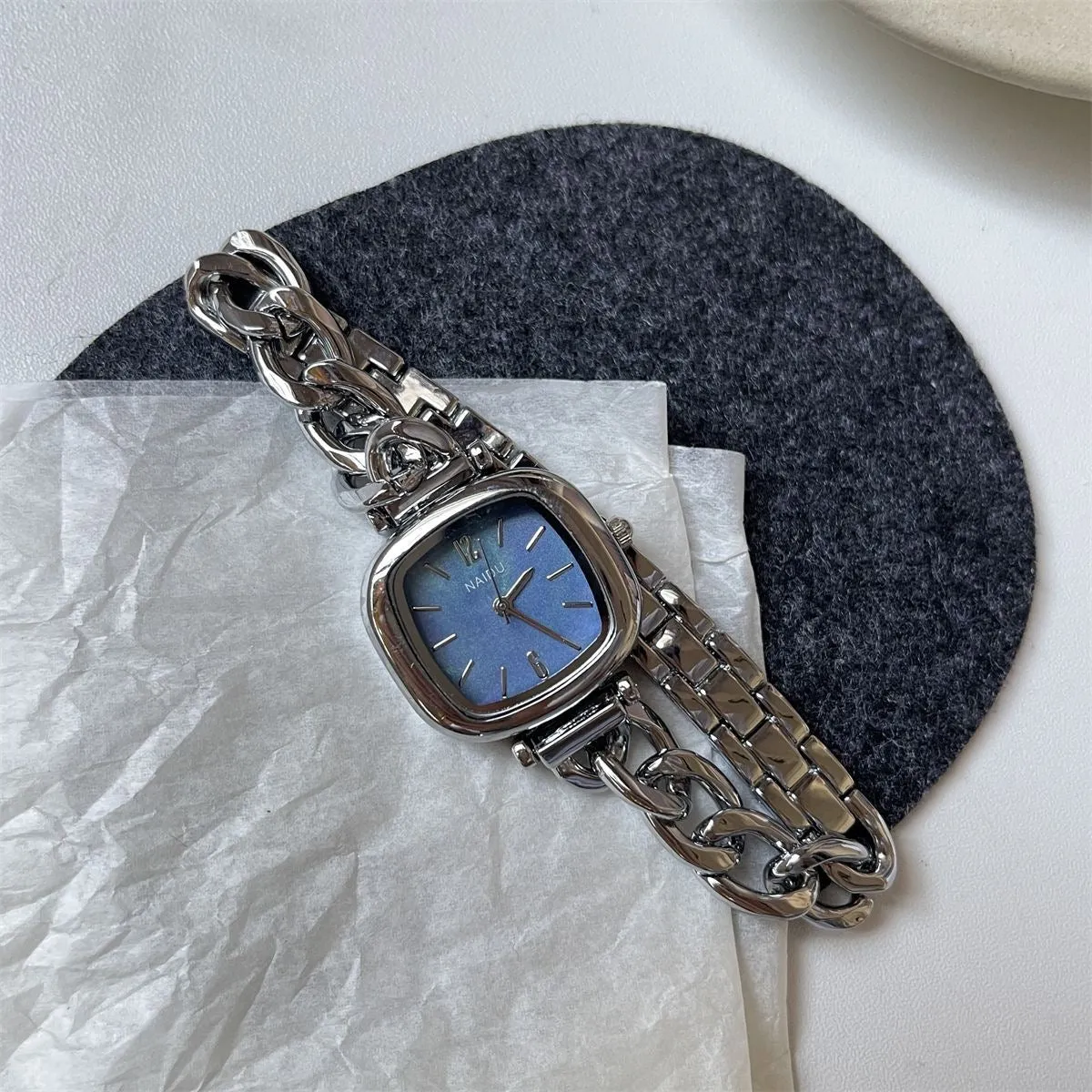 Naduli Women's Square Chain Watch