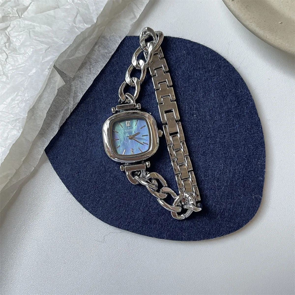 Naduli Women's Square Chain Watch
