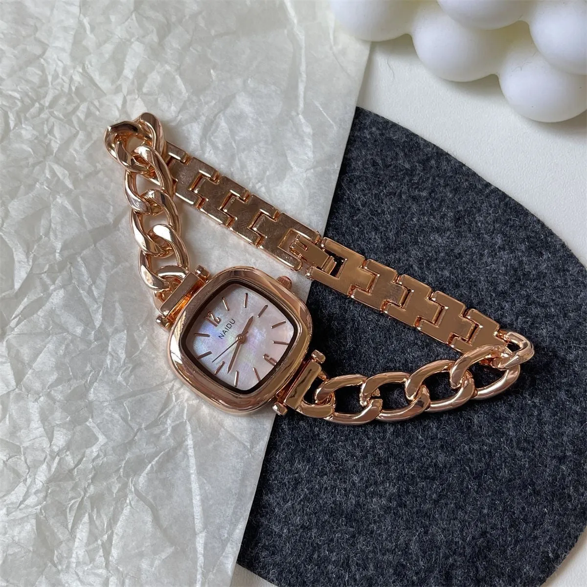 Naduli Women's Square Chain Watch