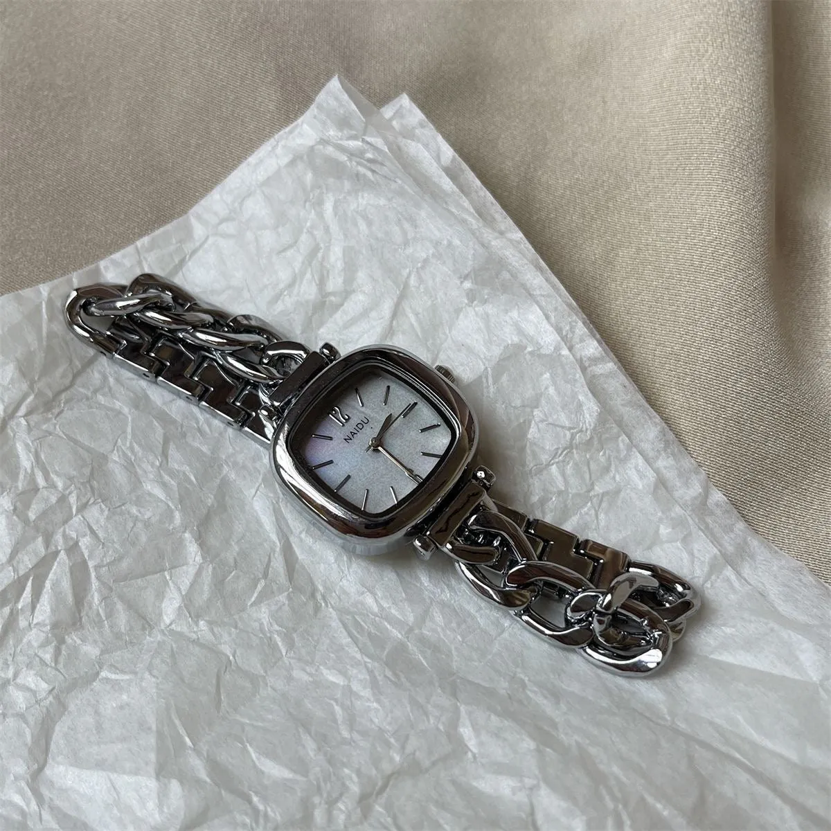 Naduli Women's Square Chain Watch