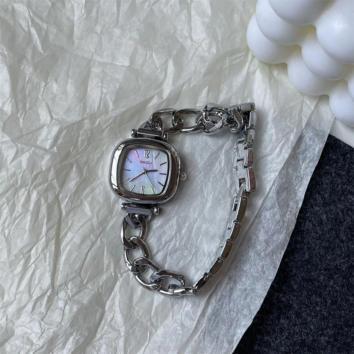 Naduli Women's Square Chain Watch