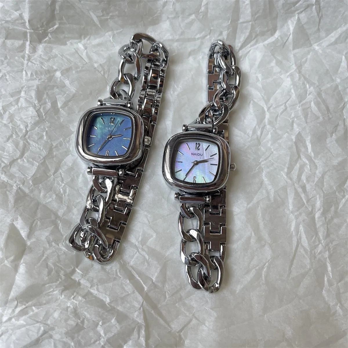 Naduli Women's Square Chain Watch
