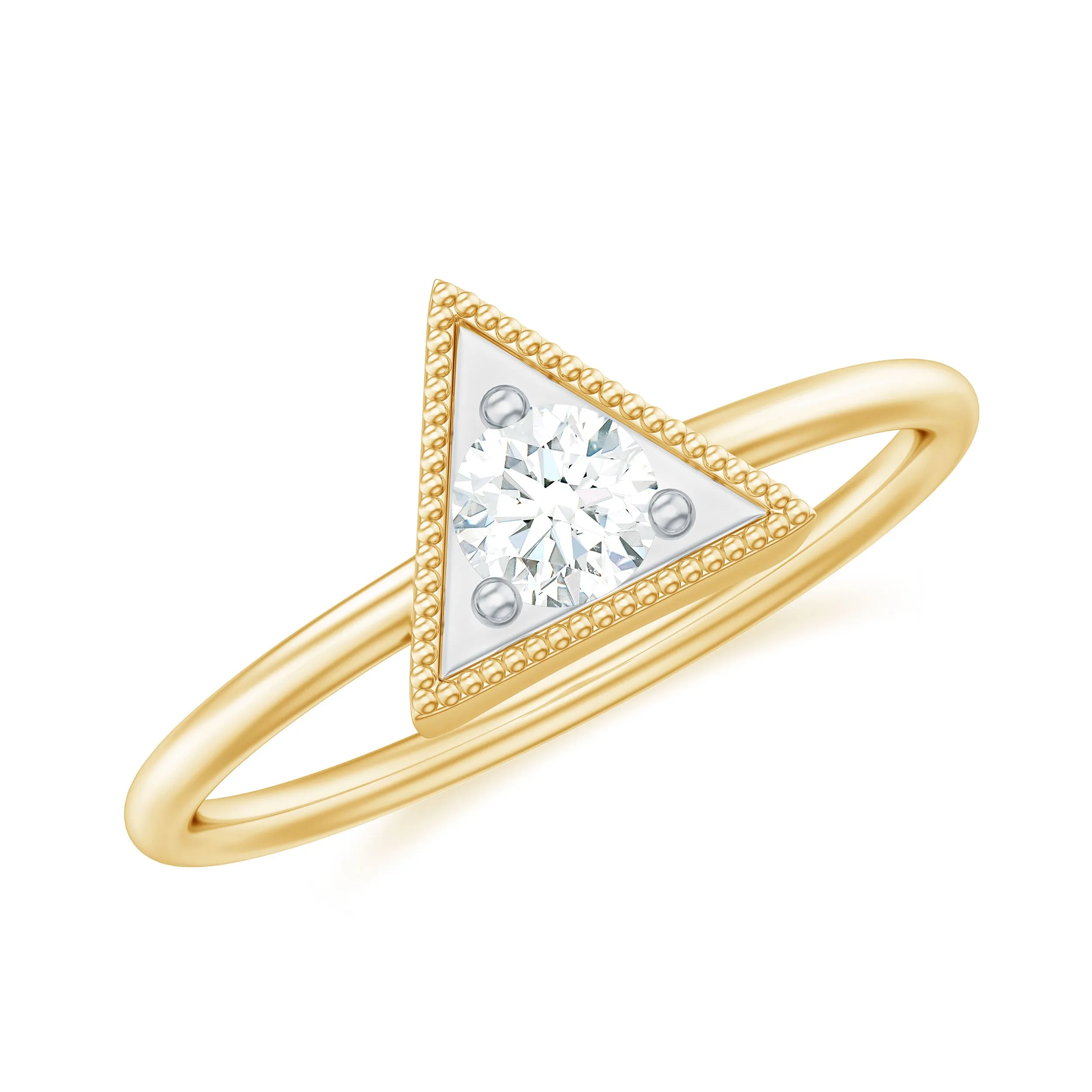 Natural Diamond Dainty Triangle Promise Ring