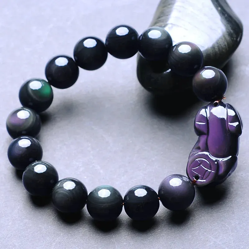 Obsidian Pixiu Bracelet: Feng Shui Jewelry for Men & Women