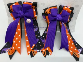 PonyTail Bows- Pumpkin Boo