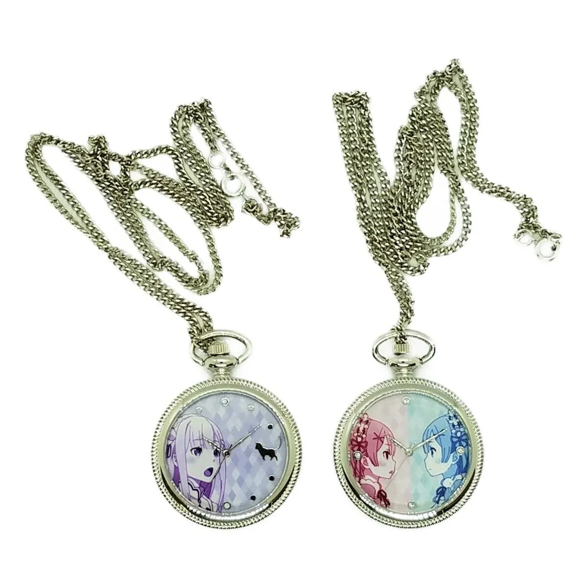 Re:Zero Starting Life in Another World Rem Ram 2way Pocket Watch Japan Limited