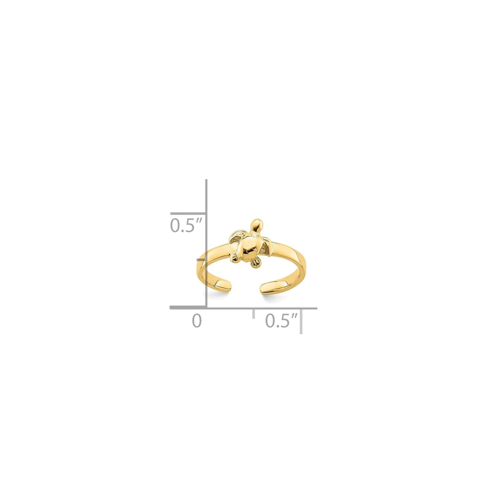 Sea Turtle Toe Ring (14K)