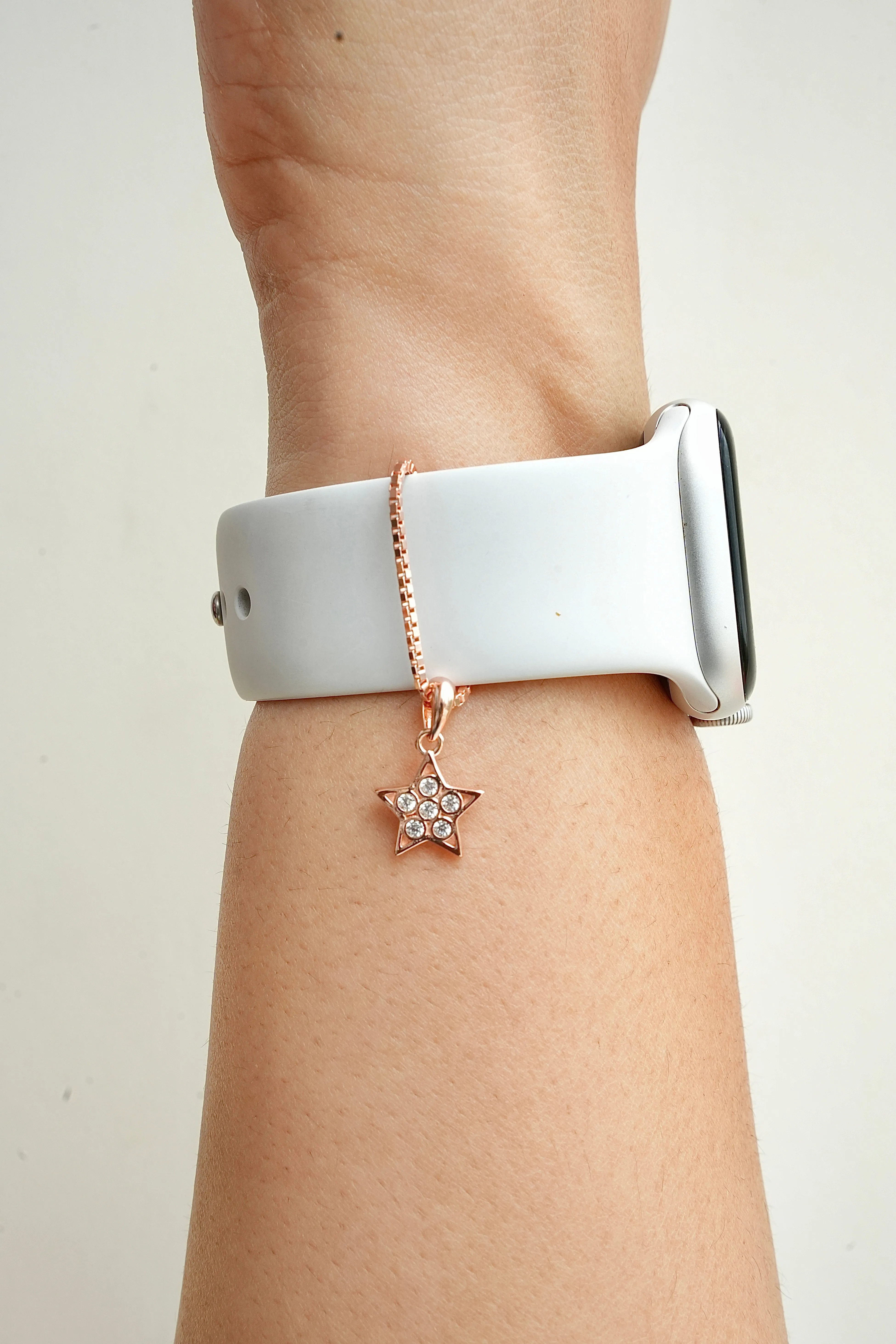 Star 18k Rosegold polish 925 Silver Watch Charm