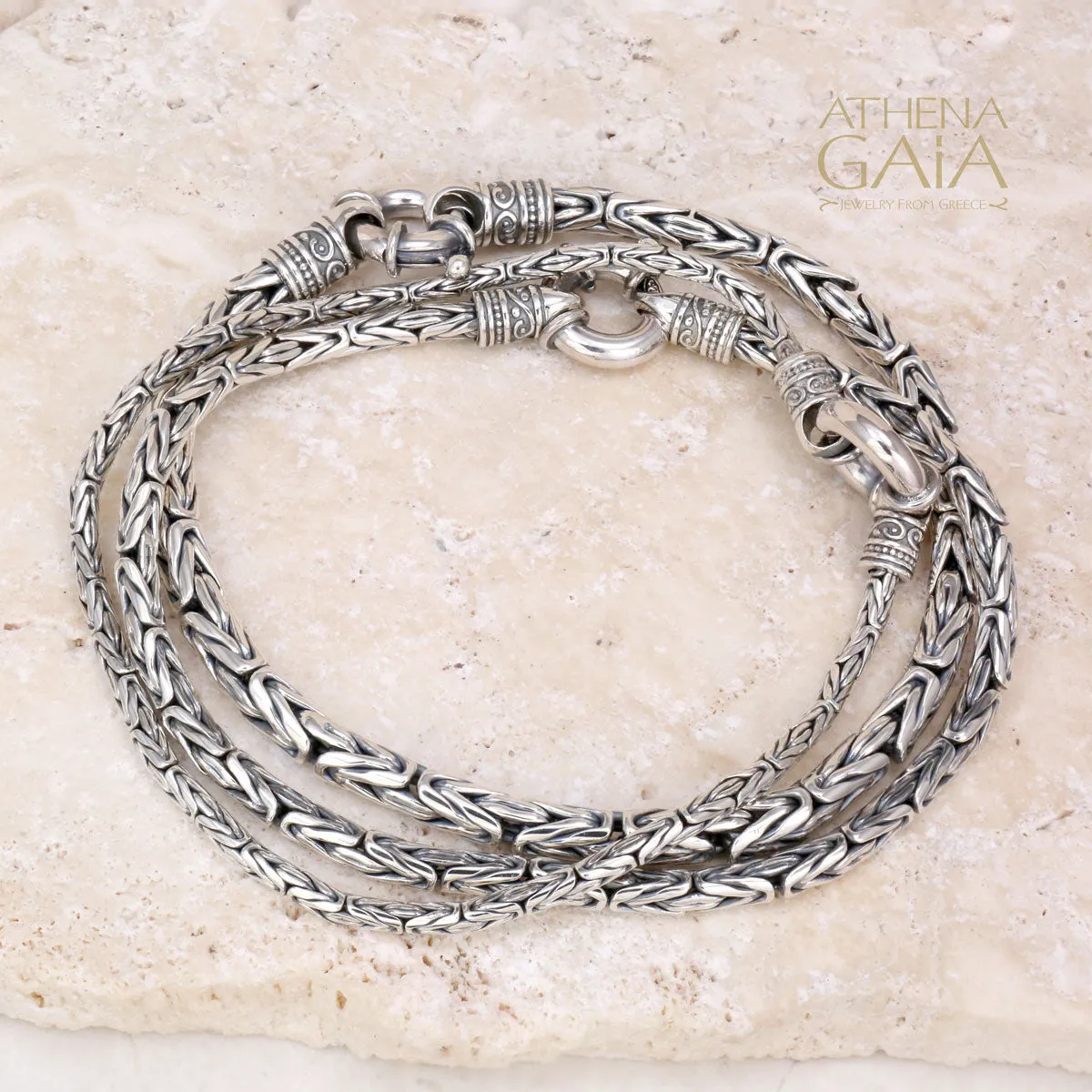 Sterling Silver Byzantine Bracelet