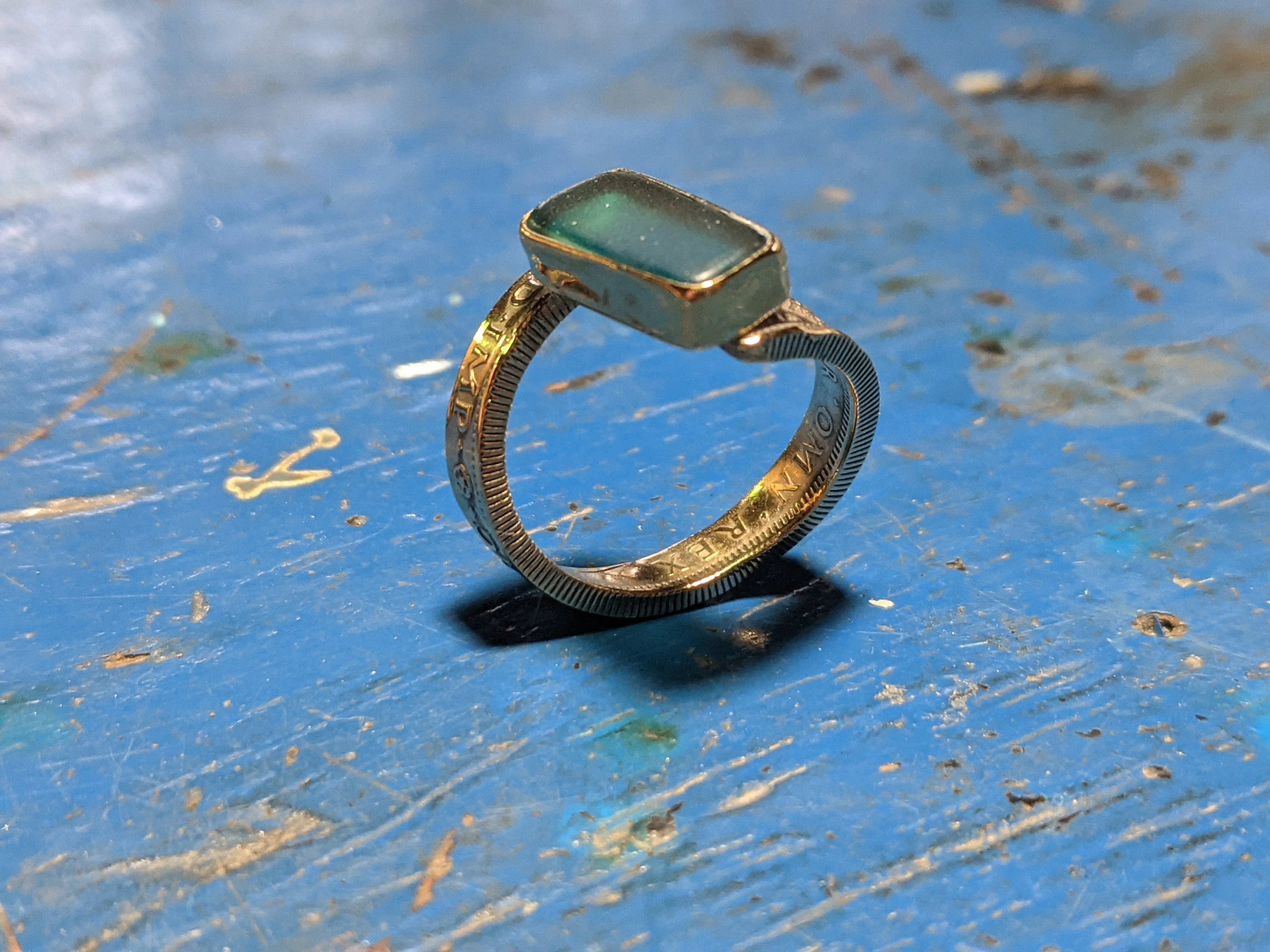 Terqouise Temptation One Shilling Ring
