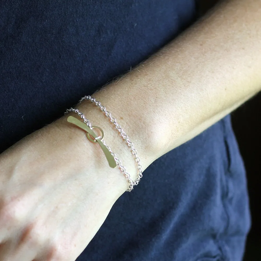 Whale Tail Double Wrap Bracelet