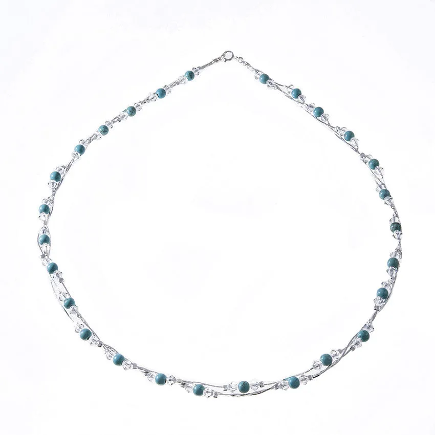 Xuxek Necklace - Pearls & Turquoise